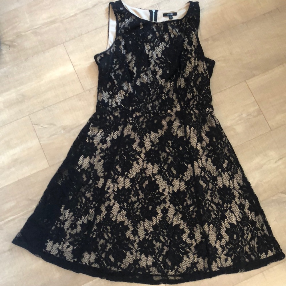 Black overlay lace dress